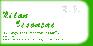 milan visontai business card